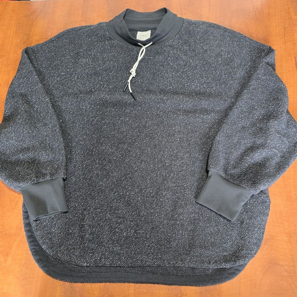Varley Charcoal Gray Long Sleeve Drawstring Mock Neck Sullivan Sweatshirt XL
